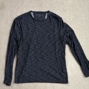 John Varvatos Men's Long-Sleeve Crew Neck Shirt - Charcoal Heather